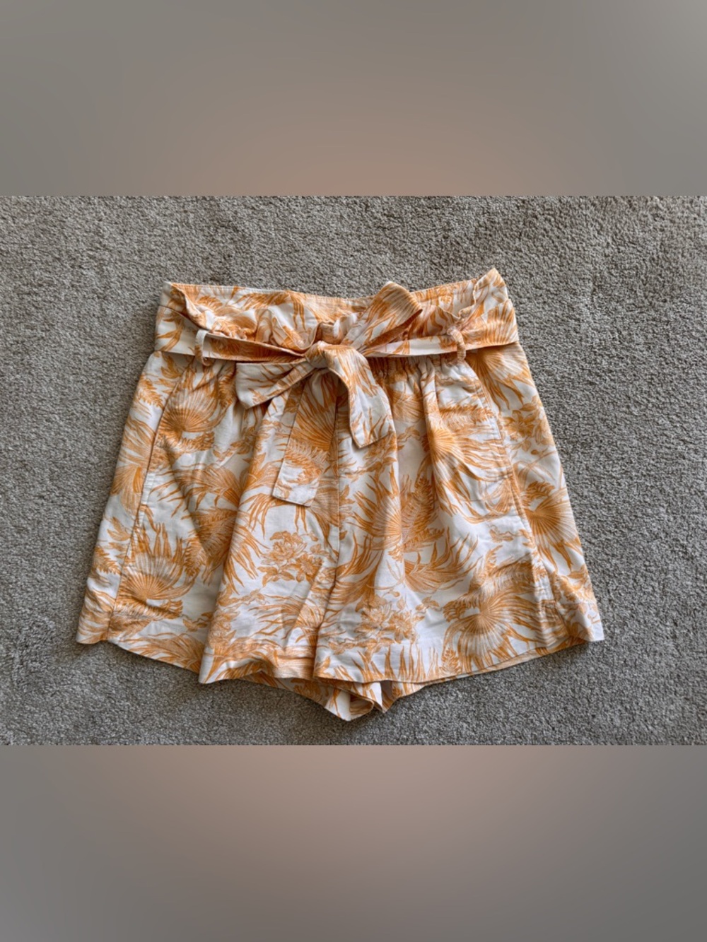 Ophelia Roe Orange toilet paper bag shorts L